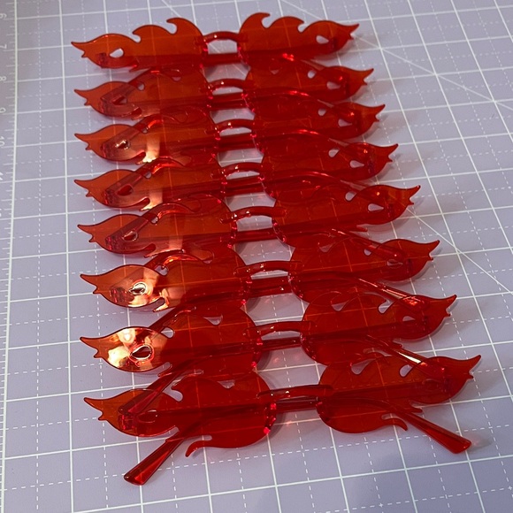 Accessories - NWOT Lot of Red Fire Flame Sunglasses 8 Pack- Halloween Bachelorette Galentine